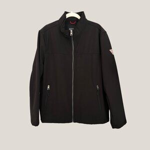GUESS Men's Black Jacket, XL Water Resistant